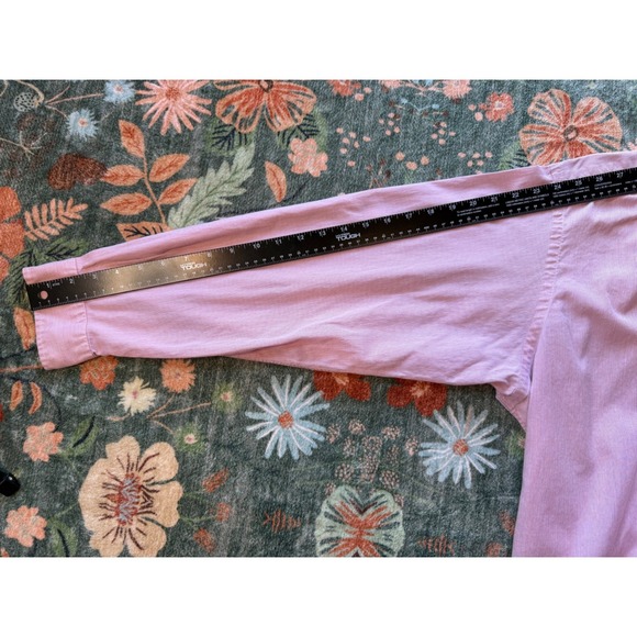 Ralph Lauren Yarmouth Mens 17 34/35 Red White Striped Cotton Button Down Shirt - Picture 12 of 15